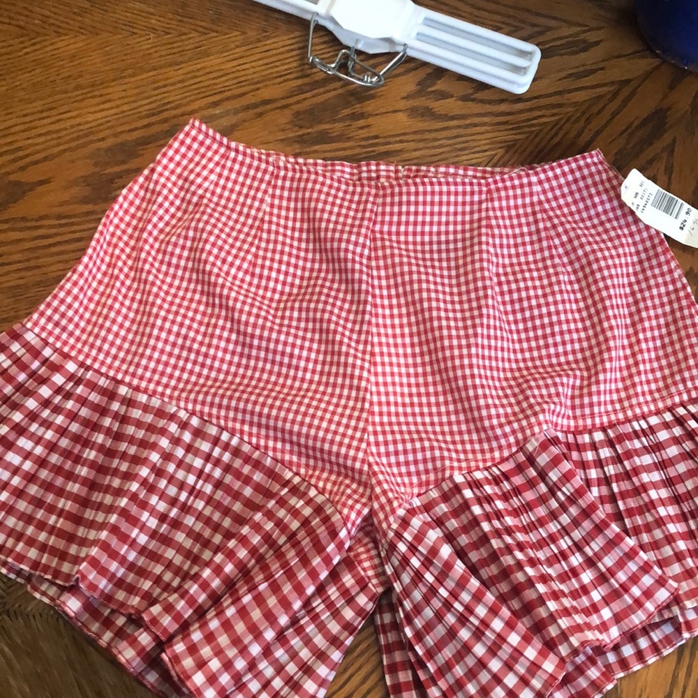 Red Gingham Ruffle Mini Skirt - Picture 3 of 5